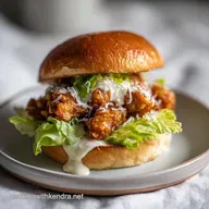 Crispy Chicken Caesar Sandwich for 4 Servings: Golden Brown
