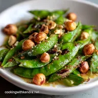 Snap Peas: Blistered with Brown Butter, Lemon Hazelnuts