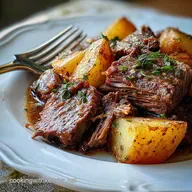 Crockpot Recipe with Beef and Potatoes - Comfort Food Classic