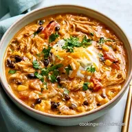 Crockpot Chicken Enchilada Soup: Creamy