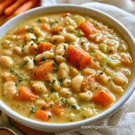 Crockpot White Bean Soup for 8 Servings