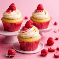 Cupids Kiss Valentine Cupcakes Raspberry White Chocolate