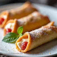 Easy Cannoli Bites Recipe Crispy Shells Creamy Ricotta