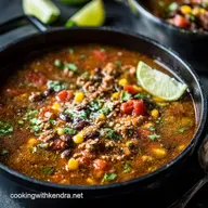 Taco Soup The Easiest OnePot Recipe with Ground Beef