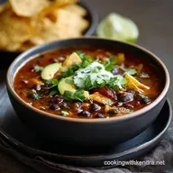 Black Bean Tortilla Soup Easy Smoky Chipotle Vegetarian Recipe