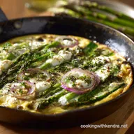 Frittata Easy Springtime Recipe with Goat Cheese Asparagus