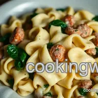 Creamy Farfalle Pasta: Sausage & Spinach Delight!
