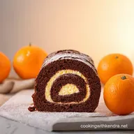 Festive Chocolate Orange Yule Log Christmas Dessert