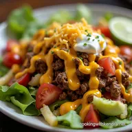 The Best Easy Taco Salad Recipe with Creamy Dressing