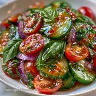 Fresh Cucumber Basil Salad for 4 Servings