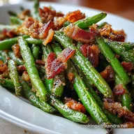 Fried Snap Beans with Bacon for 4 Servings