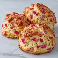 Rhubarb Scones with Maple Glaze