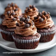 Brownie Cupcakes with Cookie Dough Frosting: Indulgent Fudgy Treat