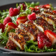 Vibrant Strawberry Chicken Salad with Raspberry Poppyseed Vinaigrette
