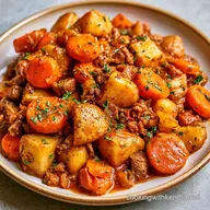 Ground Beef Potato Stew in 60 Minutes