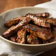Mediterranean Steak Bowl for 4 Servings: Pan-Seared Steak
