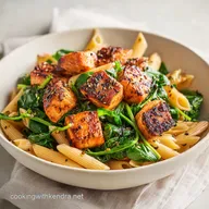 Salmon Spinach Pasta for 4 Servings