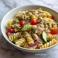 Healthy Tuna Pasta Salad for 4 Servings