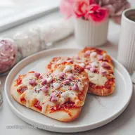 Galentines Party Food Idea with Heart Shaped Pizza: Tangy Sourdough Crust