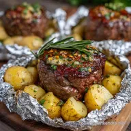 Steakhouse Meat and Potato Packets Easy Foil Pack Dinners
