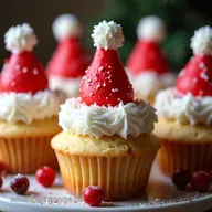 My Familys HoHoHoliday Santa Hat Cupcakes Recipe 1