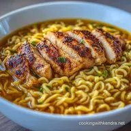 Homemade Ramen Noodle Soup with Chicken