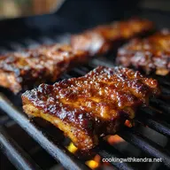 BBQ Ribs on Gas Grill with Honey Glaze for 4