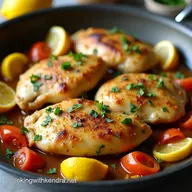 Lemon Herb Roasted healthy chicken recipe My GoTo OnePan Meal
