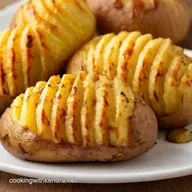 Loaded Hasselback Russet Potatoes Pub Grub Goes Gourmet