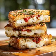 Mediterranean Grilled Cheese Sandwich UltraCrispy Feta Mozzarella