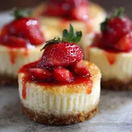 Mini Strawberry Cheesecakes: Creamy, Individual Baked Treats