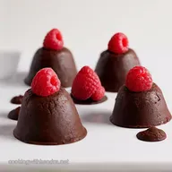 Chocolate Dessert Appetizers Molten Lava Bites with Raspberry Kiss