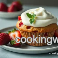 How to Make the Best Muffin Recipe with Strawberries & Creamy Topping