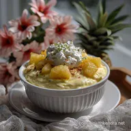 No Bake Pineapple Cream Dessert: Velvety & Sliceable Set Texture