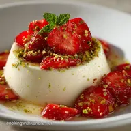 White Chocolate Mousse with Strawberries and Pista The Elegant NoGelatine Recipe