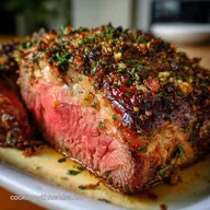 Ribeye Roast: Reverse-Seared Perfection with Garlic Herb Crust