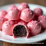 Valentines Pink Oreo Truffles with Easy NoBake Bliss