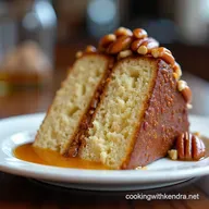 Aunt Millies Decadent Southern Pecan Praline Cake with Butter Sauce