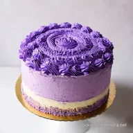 My Showstopper Purple Rosette Birthday Cake with Buttercream