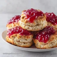 Rhubarb Jam Scones with Buttermilk