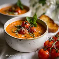 Soup Recipe with Roasted Tomato and Basil: Velvety & Comforting