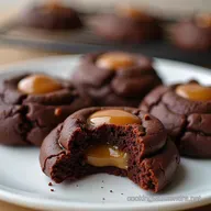 The Best Salted Caramel Chocolate Cookies Recipe Soft Fudgy