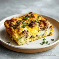 Egg Breakfast Bake with Sausage for 8