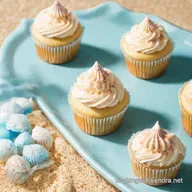 BeachThemed Cupcakes Seashell Shores Summer Fun