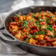 Cast Iron Skillet Recipes: Spanish Chicken Chorizo Bake
