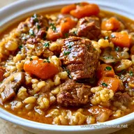 Beef Mushroom Barley Soup for 8 Servings