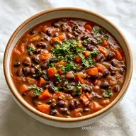 Slow Cooker Black Bean Soup Meal Prep