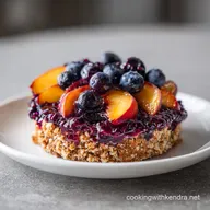 Slow Cooker Blueberry Peach Cobbler for 8