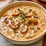 Slow Cooker Creamy Mushroom Soup with Fresh Thyme