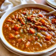 Slow Cooker Lentil Soup for 8 Servings